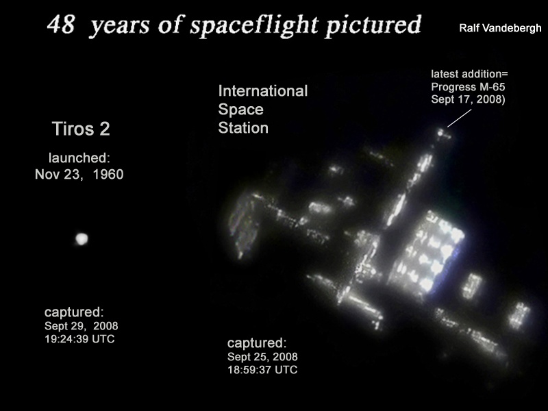 Das Bild zeigt die Internationale Raumstation mit beschrifteten Details.