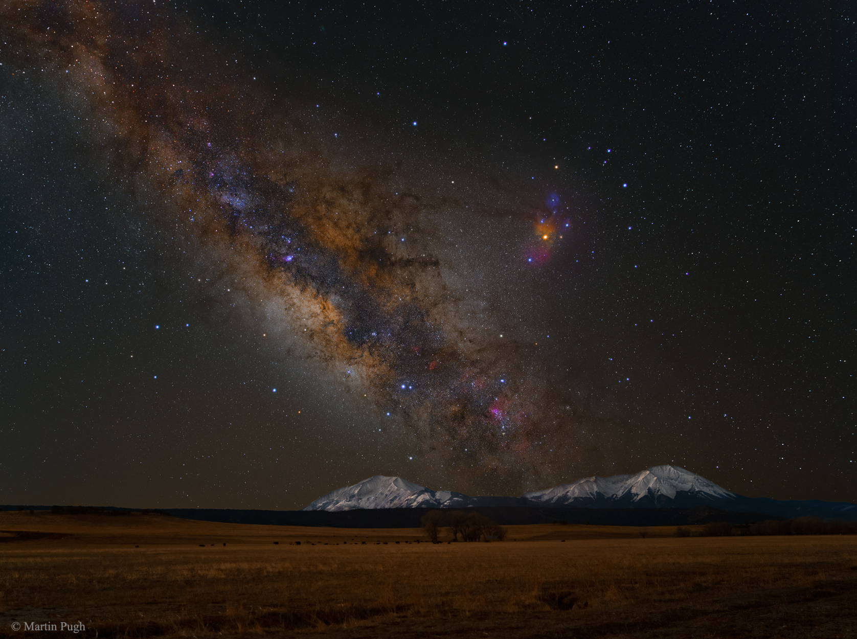 Milchstraße über Den Spanischen Gipfeln Weltraumbild Des Tages